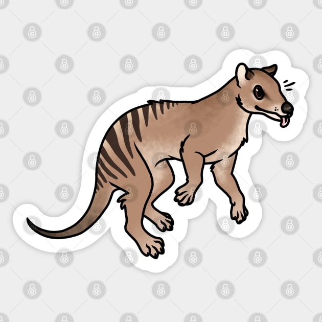 Cute Thylacine Sticker by saradrawspaleo